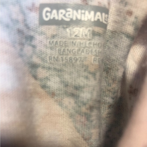 Garanimals Floral Patchwork Short Sleeve t-shirt dress, baby girl size 12 months - Picture 2 of 2